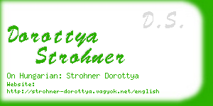 dorottya strohner business card